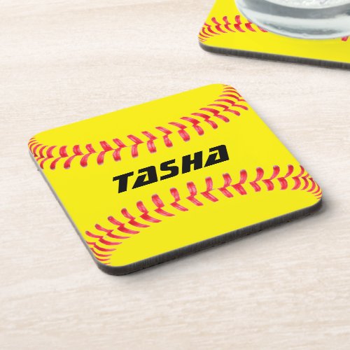 Fastpitch Softball Custom Player/Team Name Sports Beverage Coaster