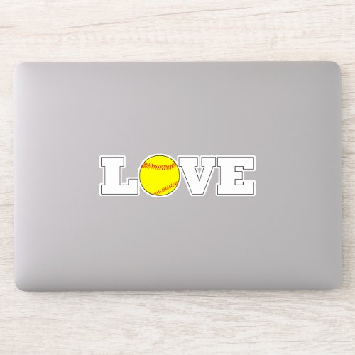 Fastpitch Softball LOVE Fun Decorative Sports Sticker