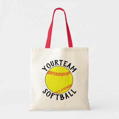 Fastpitch Softball Mom/Fan Custom Team Name Sports Tote Bag