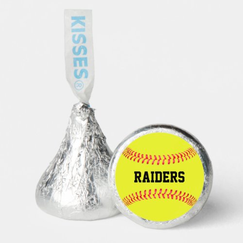 Fastpitch Softball Party Custom Team Name Text Hershey®'s Kisses®