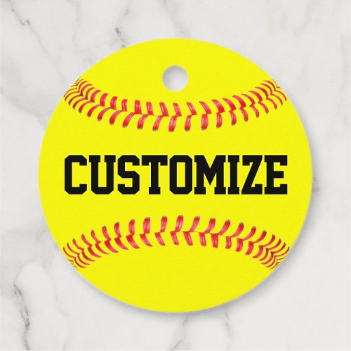 softball favor tags