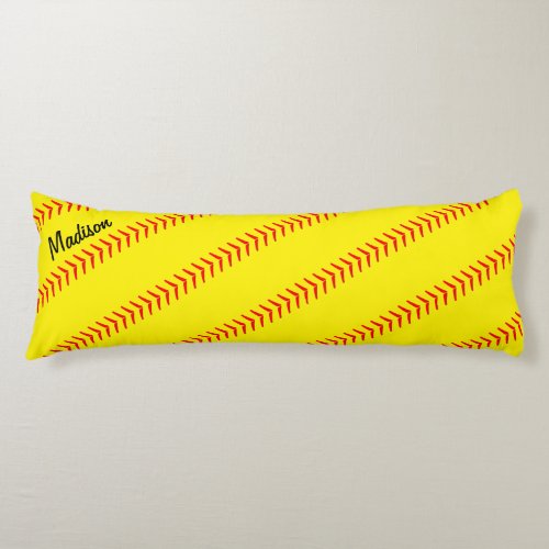 Fastpitch Softball Player Custom Name/Text Sports Body Pillow