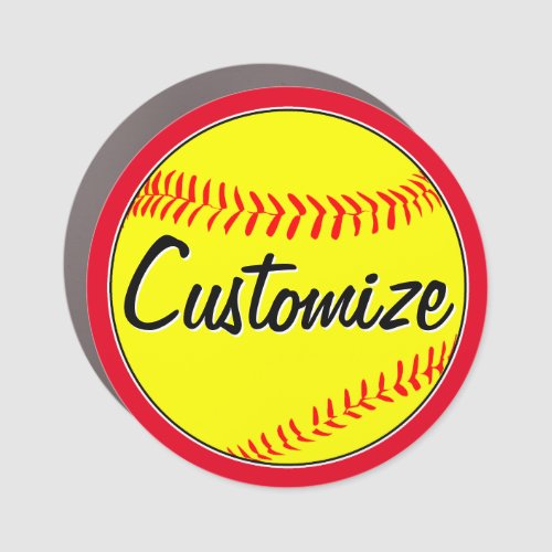 Fastpitch Softball Team Name or Text Car Magnet