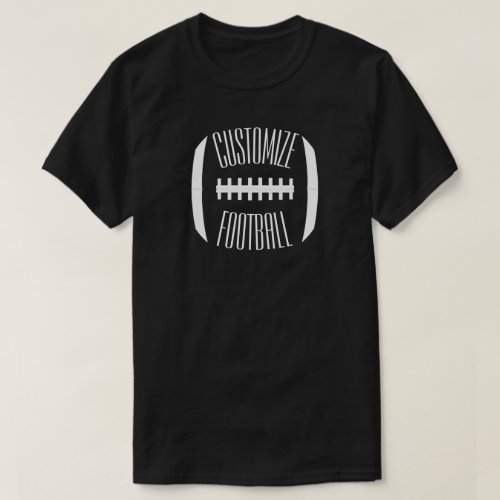 Football Player, Coach or Fan Custom Team Name T-Shirt