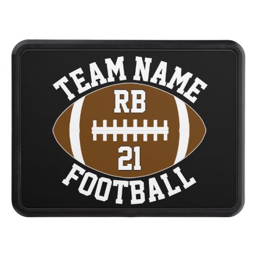 Football Player Team Name, Position and Number Hitch Cover