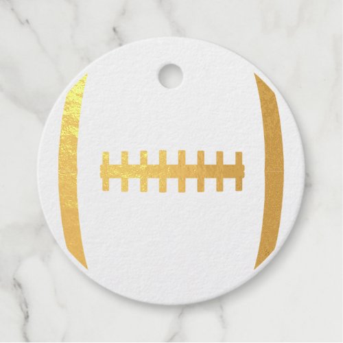 Football Team Name or Text Custom Sports Real Foil Favor Tags