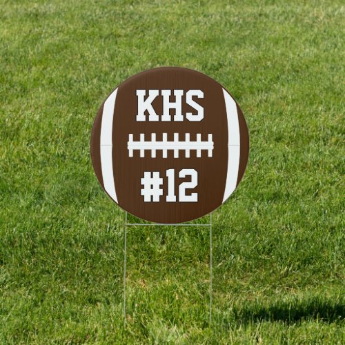 football yard sign