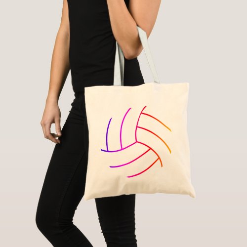 Fun and Colorful Beach Volleyball Tote Bag