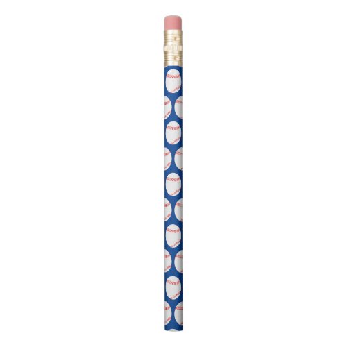 Fun Baseball Custom Team Color Sports Player Pencil