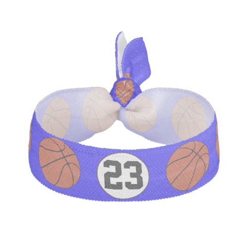 Girls Basketball Custom Jersey Number & Team Color Elastic Hair Tie