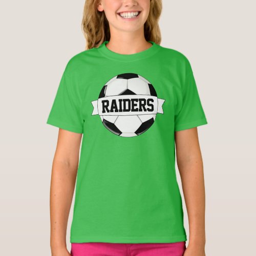 Girls Soccer Custom Team, Player, Number & Color T-Shirt
