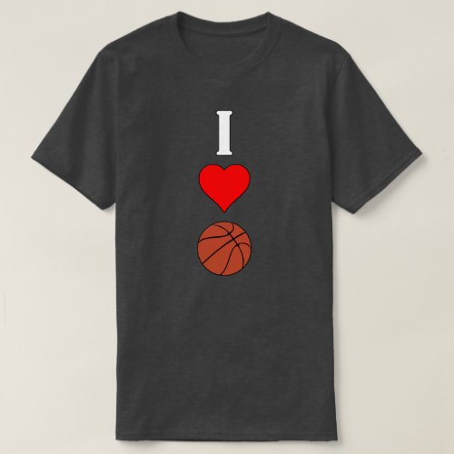 Men's Basketball "I Love/Heart Basketball" Sports T-Shirt