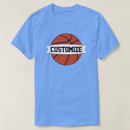 Men's Basketball Player or Coach Custom Team Name T-Shirt