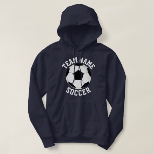 Men's Custom Team, Player Name and Number Soccer Hoodie