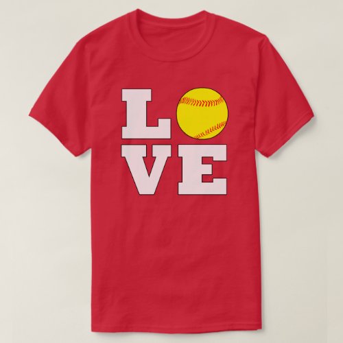 Men's Fastpitch Softball LOVE Coach/Dad/Boyfriend T-Shirt
