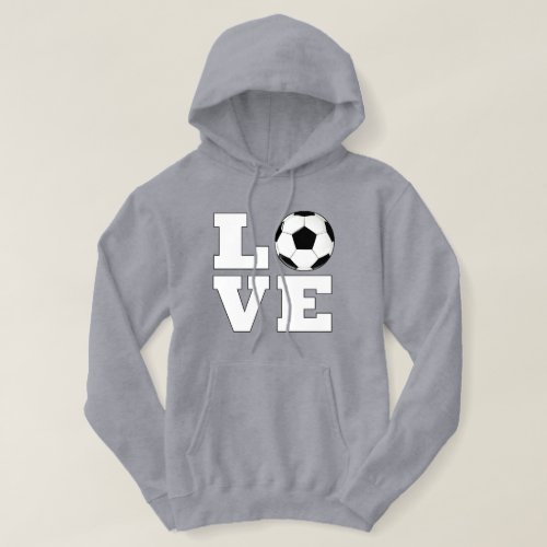 Men's Soccer LOVE Soccer Player or Coach Sports Hoodie