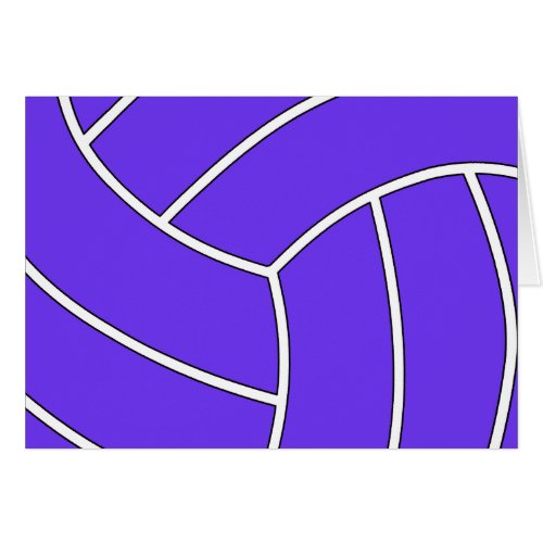 Personalized Jersey Number & Color Volleyball Card