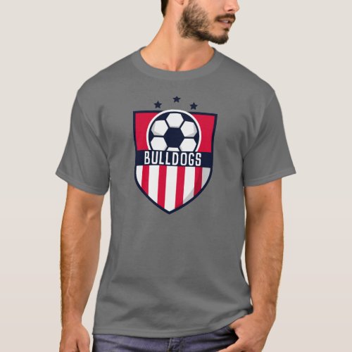 Personalized Soccer Shield with Team Name or Text T-Shirt
