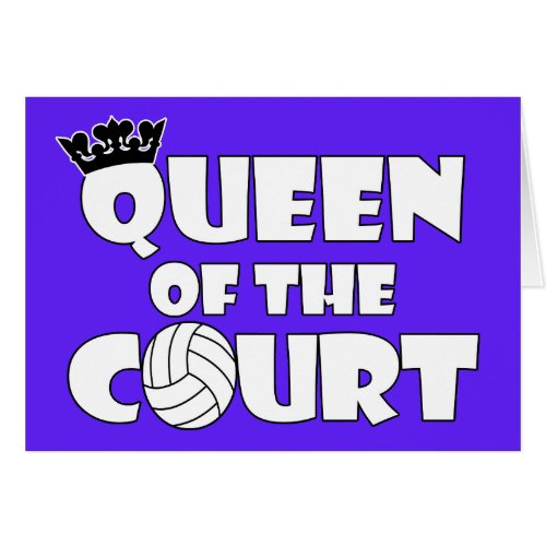 Queen of the Court Girls' Volleyball Greeting Card