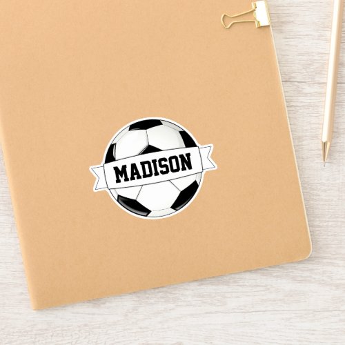 Soccer Ball Custom Player or Team Name Sports Sticker