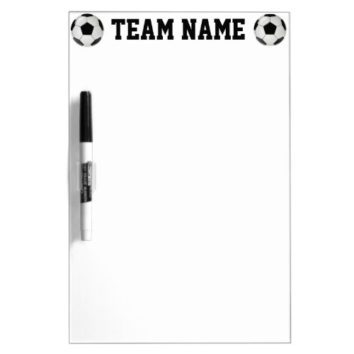 Soccer Ball Custom Team Name Coach's Dry-Erase Board