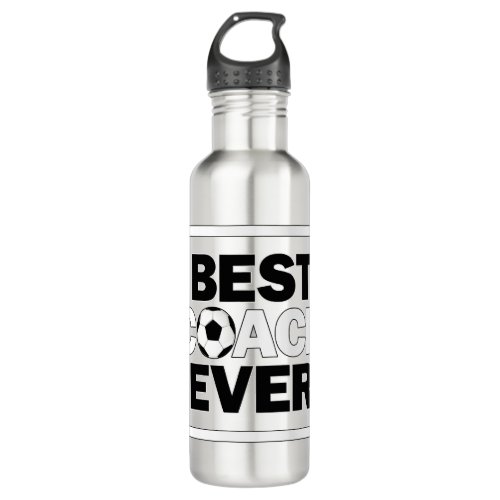 Soccer Best Coach Ever Fun Sports Coaches Stainless Steel Water Bottle