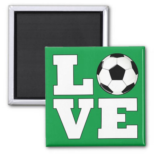 Soccer (Football) Love Custom Color Sports Player Magnet