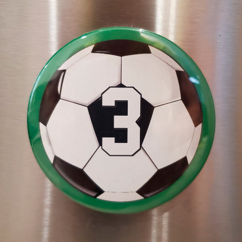 Soccer Player Custom Jersey Number/Initials Sports Magnet