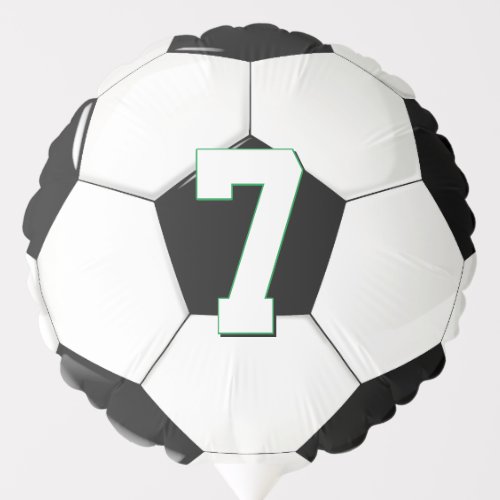 Soccer Player Custom Jersey Number Sports Party Balloon