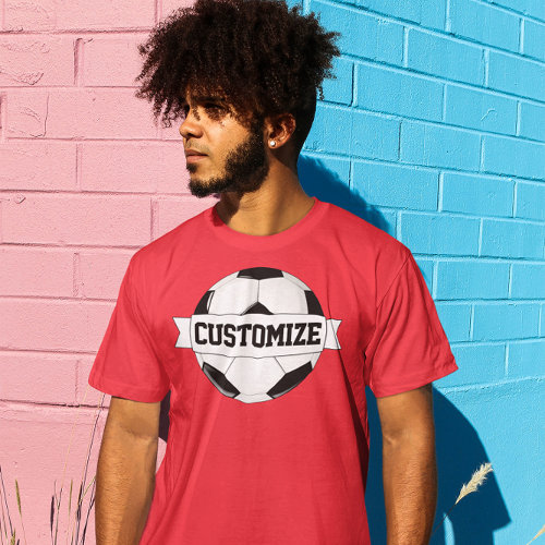 Soccer Player Custom Team Name / Text Personalized T-Shirt
