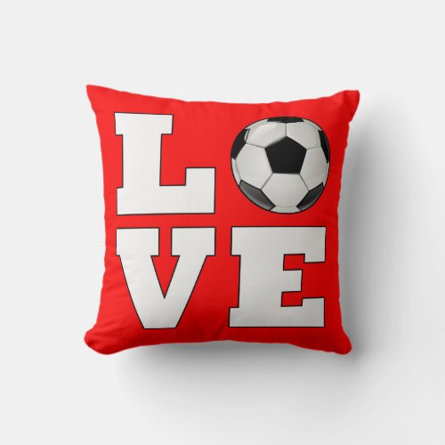 Soccer Player Love Soccer (futbol) Custom Sports Throw Pillow