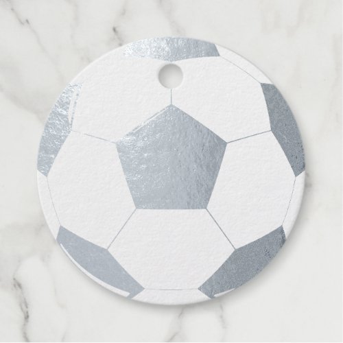 Soccer Team Name or Text Custom Sports Real Foil Favor Tags