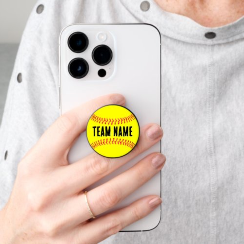Softball Custom Player or Team Name Personalized PopSocket