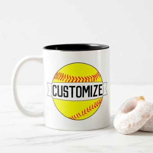 softball coffee mug