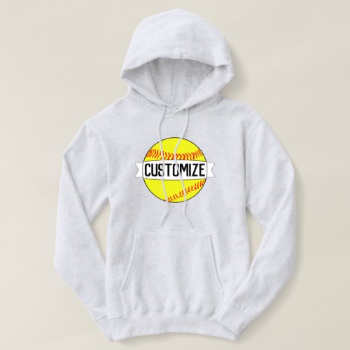 Softball Custom Team Name & Player Number Sports Hoodie