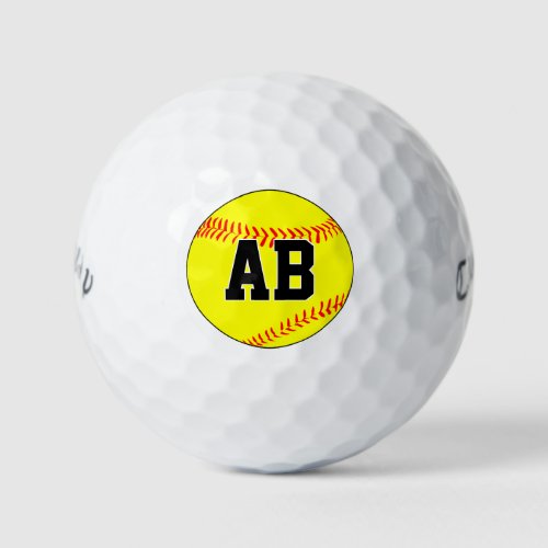 Softball Player/Coach Custom Letters/Number Sports Golf Balls