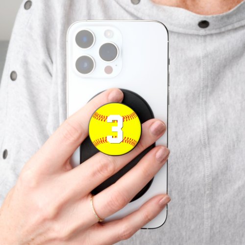 Softball Player Number or Text Custom Fastpitch PopSocket