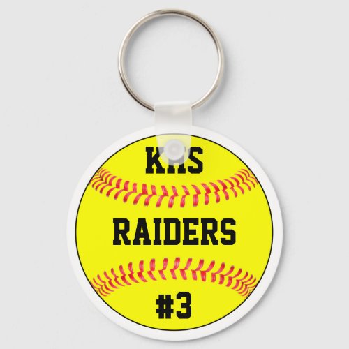 softball keychain