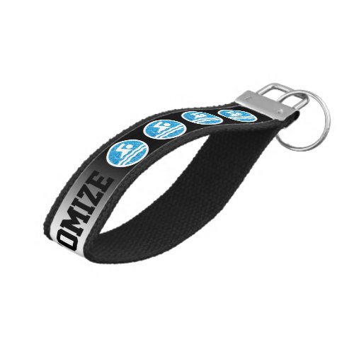 Swim Coach or Swimmer Custom Team Name Sports Wrist Keychain