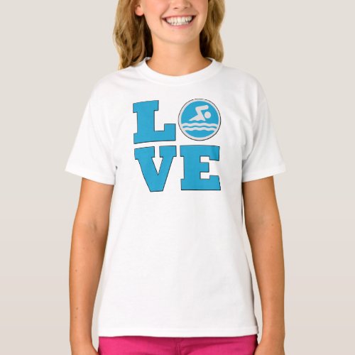 Swim LOVE Competitive Swimmer or Swimming & Diving T-Shirt