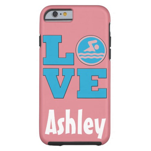 Swim Love IPhone 6 Case for Competitive Swimmers