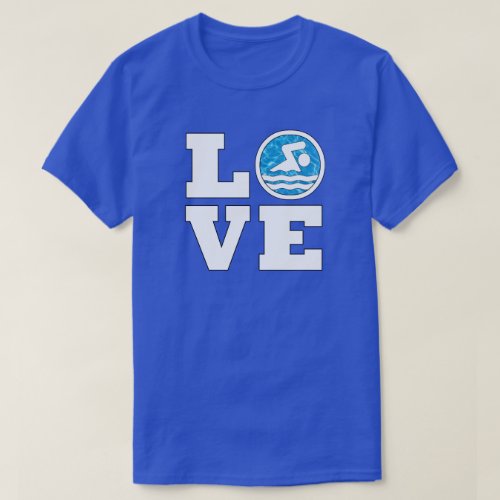 Swim LOVE Swimming and Diving Swimmers and Coaches T-Shirt