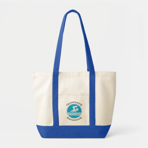 Swimming and Diving Custom Swim Team Name or Text Tote Bag