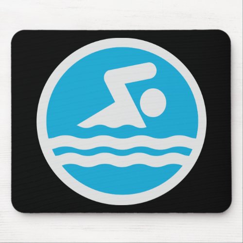 Swimming & Diving Coach Blue Swimmer Swim Decal Mouse Pad