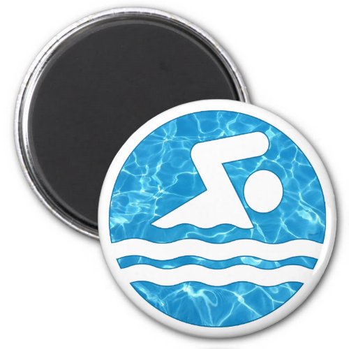 Swimming & Diving Coach or Swimmer Cool Swim Icon Magnet