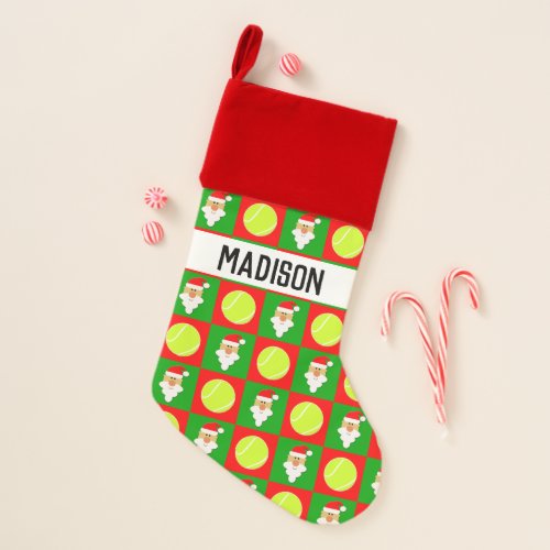 tennis christmas stocking