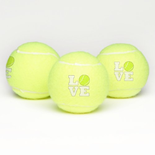 Tennis LOVE Fun Tennis Player or Coach Set of Tennis Balls