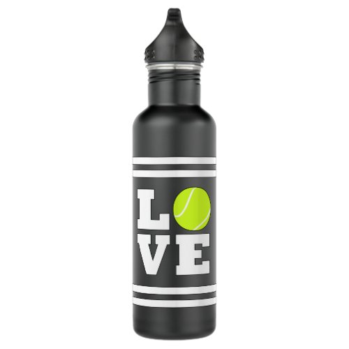 Tennis LOVE Tennis Player Coach or Team Sports Stainless Steel Water Bottle