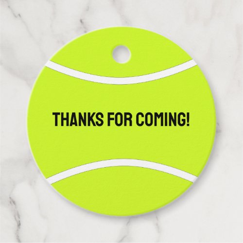 Tennis favor tags