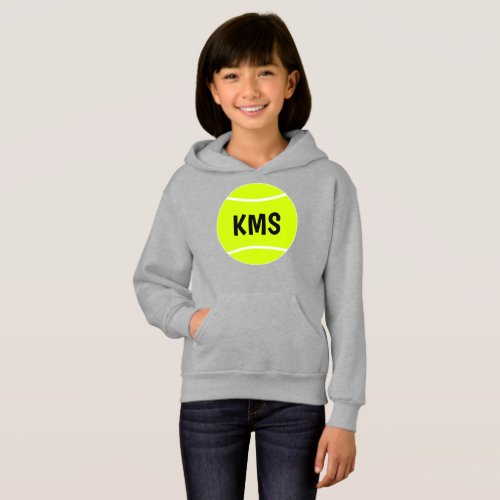 Tennis Player Custom School Letters or Text Girls Hoodie
